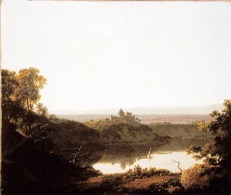 Lake Nemi with a view of Castle Gandolpho from Joseph Wright of Derby