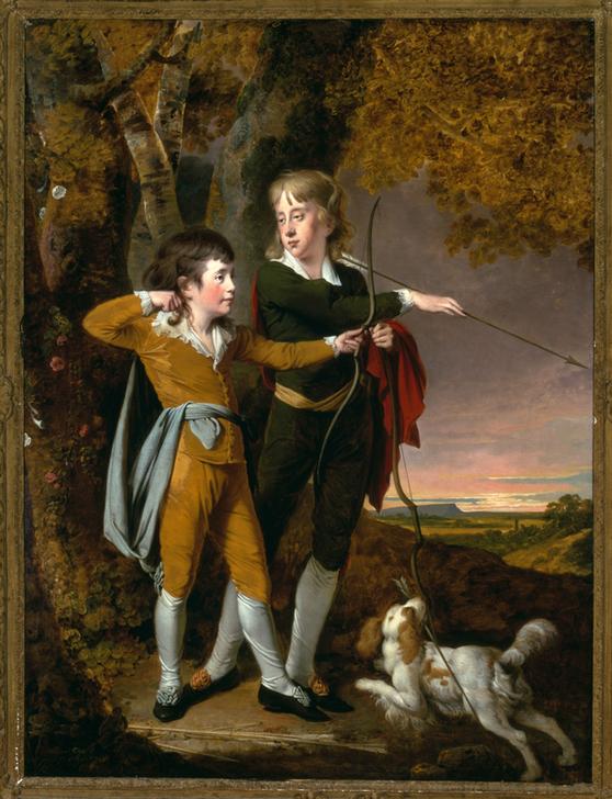The boy archers (Jungen beim Bogenschießen) from Joseph Wright of Derby