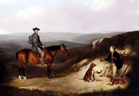 John Kerr Watson Mounted on a Shooting Pony with his Keeper on the Yorkshire Moors from Joshua Dalby