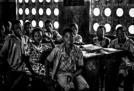 At school in Benin.
