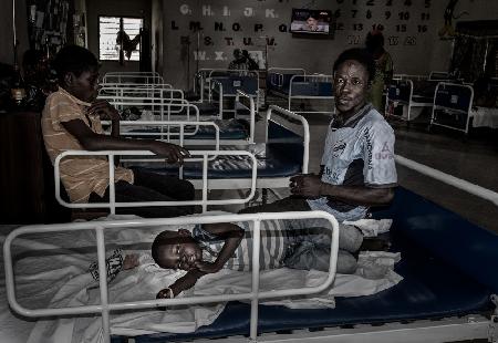 At a hospital in Ghana