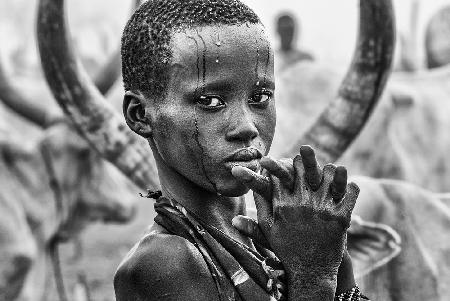 Mundari tribe girl - South Sudan