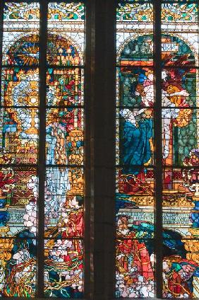 Kathedrale Sankt Nikolaus, Freiburg Glasfenster