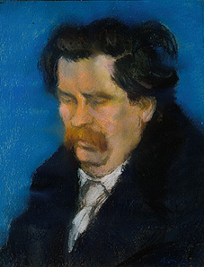 Portrait of the Hungarian poet Zsigmont Móricz. from József Rippl-Rónai