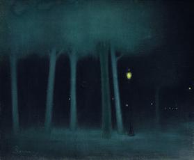 A Park at Night, c.1892-95 (pastel on canvas)