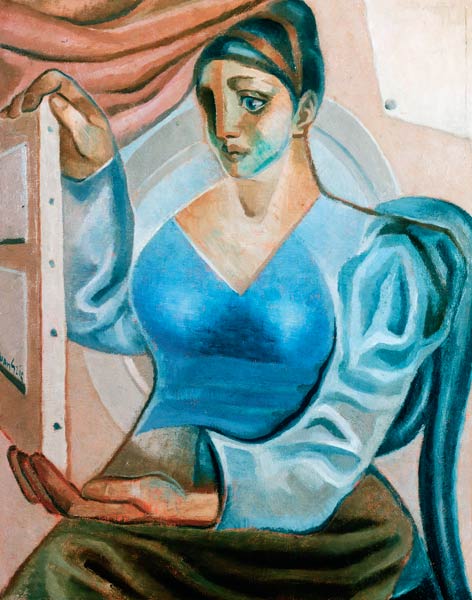 Woman when looking at a painting. from Juan Gris