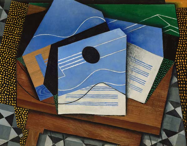 Guitar on a table from Juan Gris