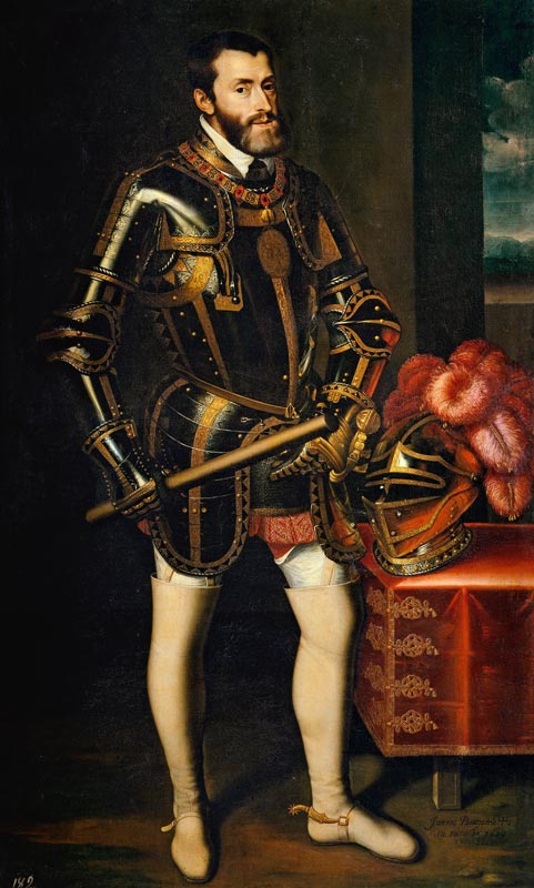 Portrait of Charles V of Spain (1500-1558) from Juan Pantoja de la Cruz