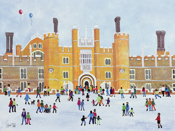 Hampton Court Front, 1991 (gouache on paper)  from Judy  Joel