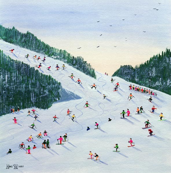 Ski-vening, 1995 (w/c)  from Judy  Joel