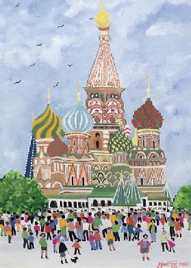 St. Basil''s Cathedral, Red Square, 1995 (w/c) 