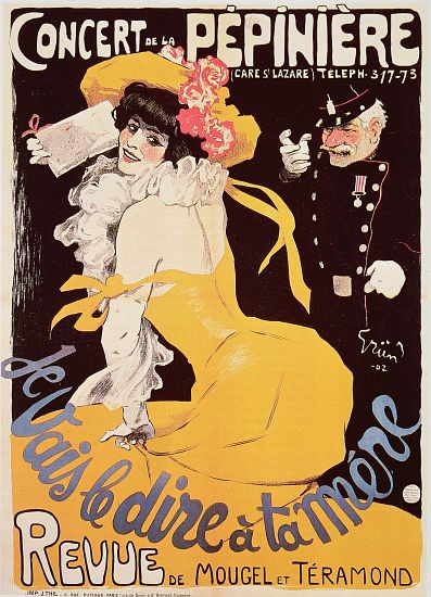 Poster for the Concert de la Pepiniere from Jules Alexandre Grun