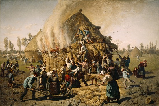 Fire in a Haystack from Jules Breton