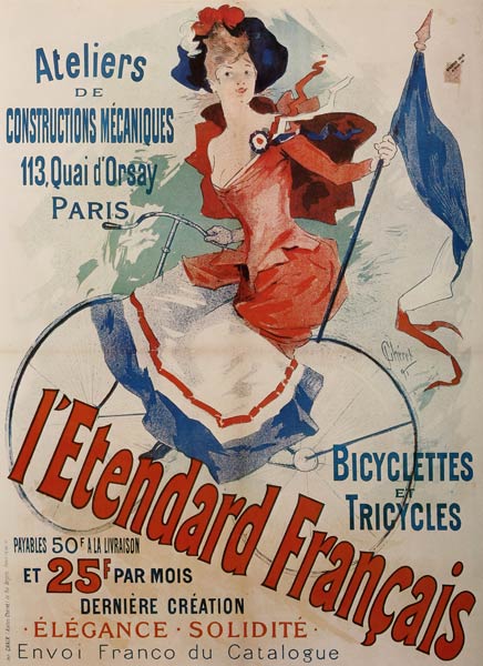 L'Etendard Français Bicycles (Poster) from Jules Chéret