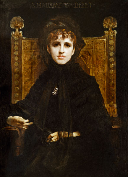 Portrait of Madame Georges Bizet (1849-1926) from Jules Elie Delaunay