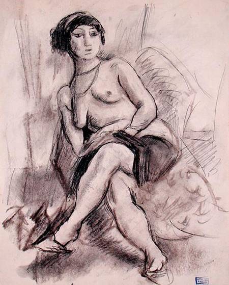 Seated Nude Model from Jules Pascin