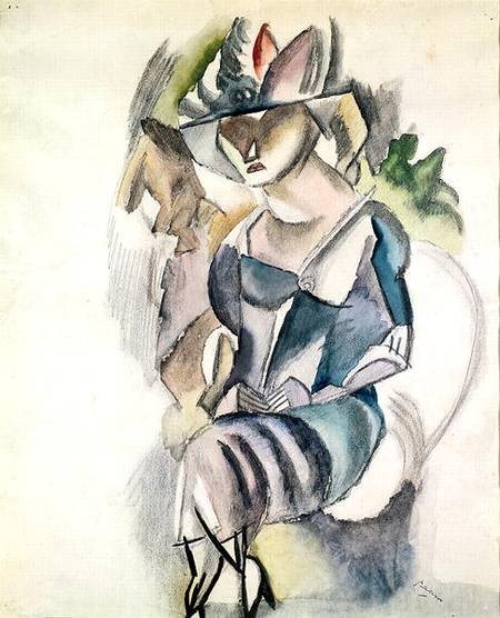 Seated woman from Jules Pascin