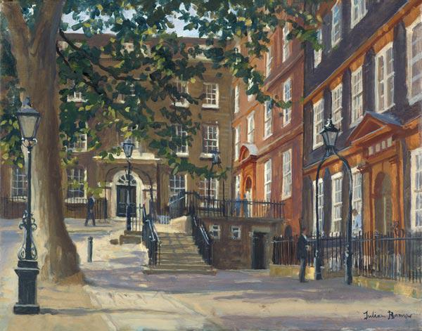 Kings Bench Walk, Inner Temple (oil on canvas) 