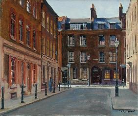 Princelet Street, Spitalfields (oil on canvas) 