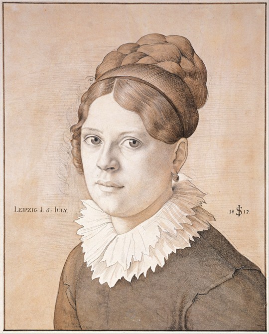 Portrait of Henriette Schnorr von Carolsfeld from Julius Schnorr von Carolsfeld