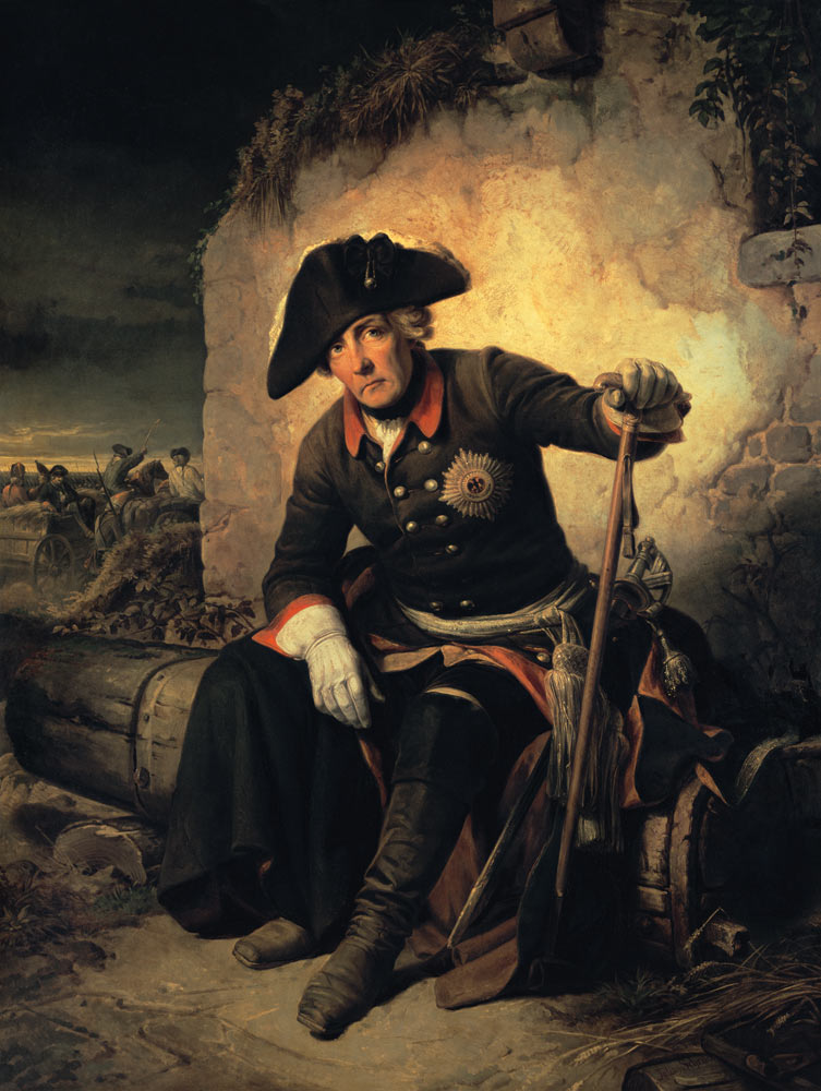 Friedrich II. after the battle of Kolin from Julius Schrader