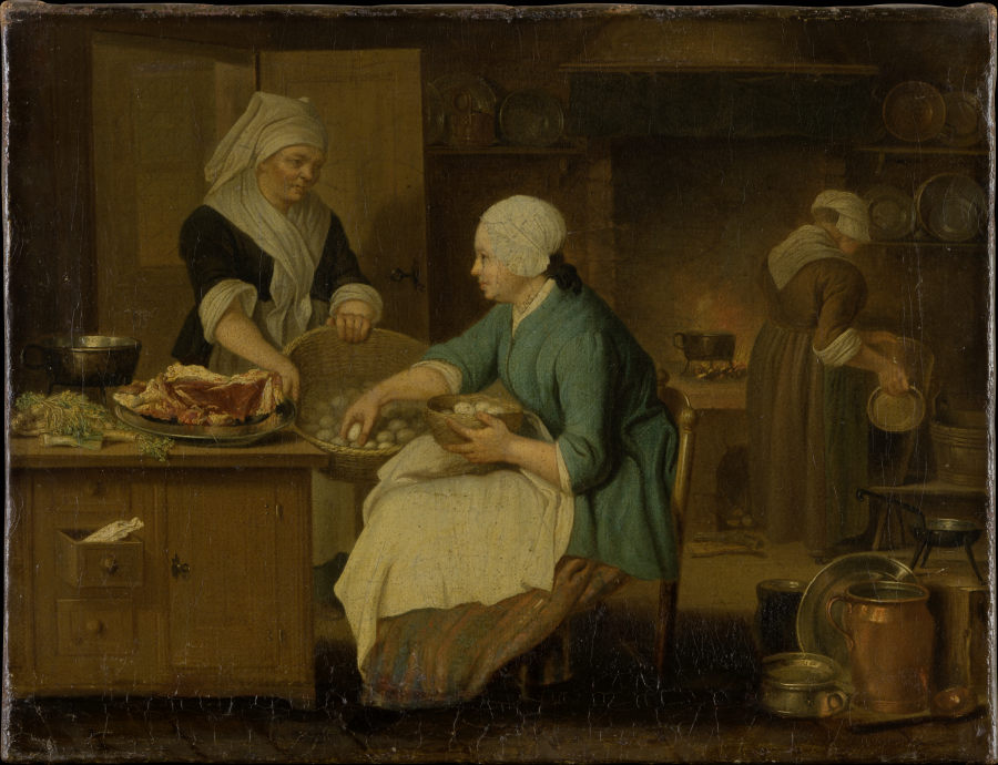 Kitchen Interior with Three Women from Justus Juncker