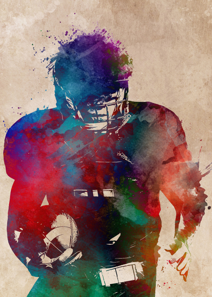 American Football Player Sport Art 3 from Justyna Jaszke