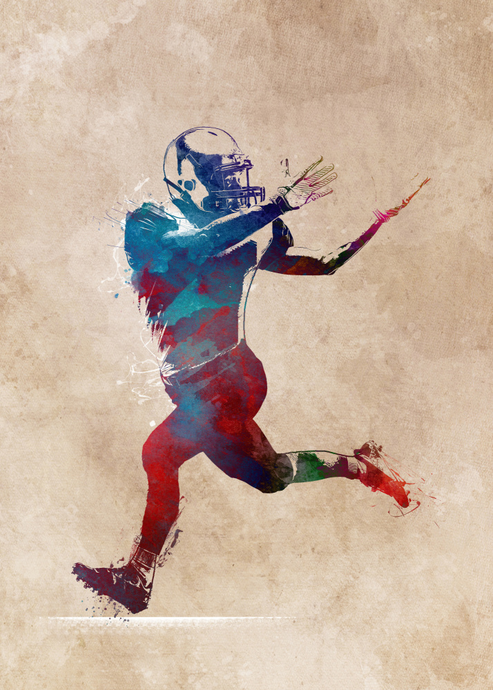 American Football Player Sport Art 8 from Justyna Jaszke