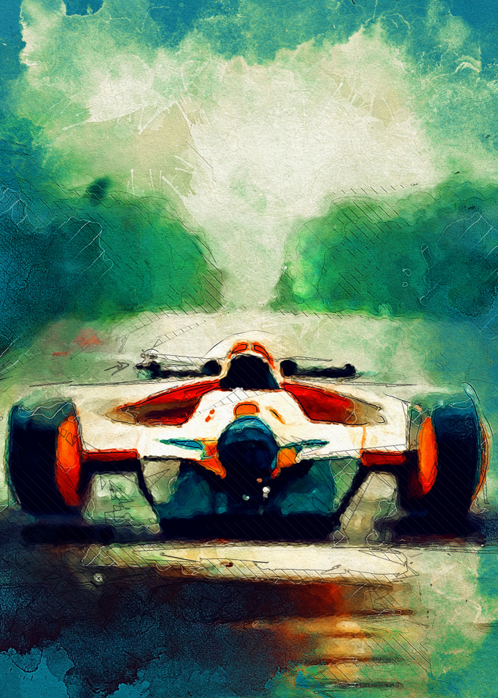 Formula 1 sport art from Justyna Jaszke