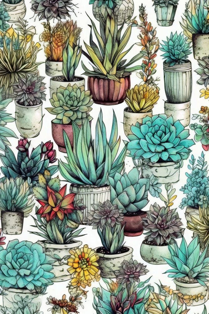 Succulents and cactus 14 from Justyna Jaszke