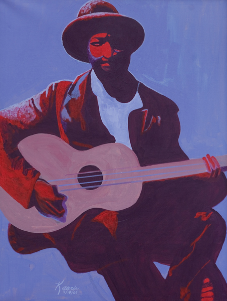 Purple Blues, 2006 (oil and acrylic on canvas)  from Kaaria  Mucherera