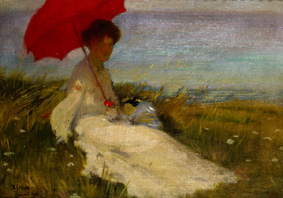 Lady with parasol. from Karel Spillar