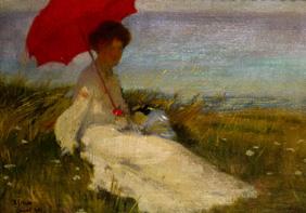 Lady with parasol.