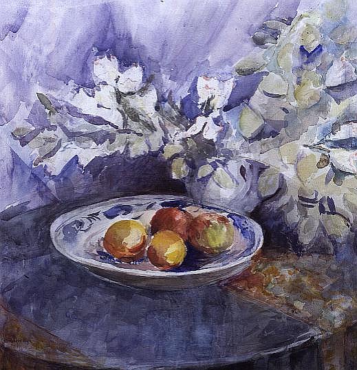 Still Life with Lisianthus (w/c)  from Karen  Armitage