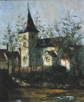 French Church (oil on canvas) 