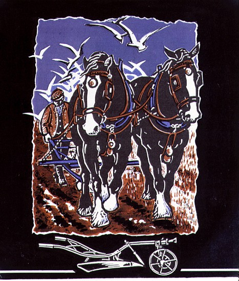 The Plough, 1997 (linocut and w/c on paper)  from Karen  Cater