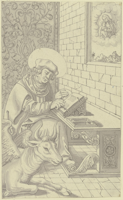 Dem Heiligen Lukas erscheint die Jungfrau mit dem Kind from Karl Ballenberger