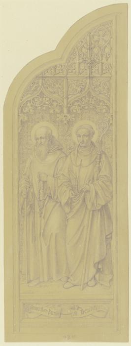 Rechter Flügel eines Altärchens: Die Heiligen Franziskus von Padua und Benedikt