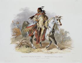 A Blackfoot Indian on Horseback, plate 19 from Volume 1 of 'Travels in the Interior of North America