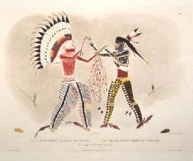 Facsimile of an Indian Painting, plate 22 from volume 2 of `Travels in the Interior of North America