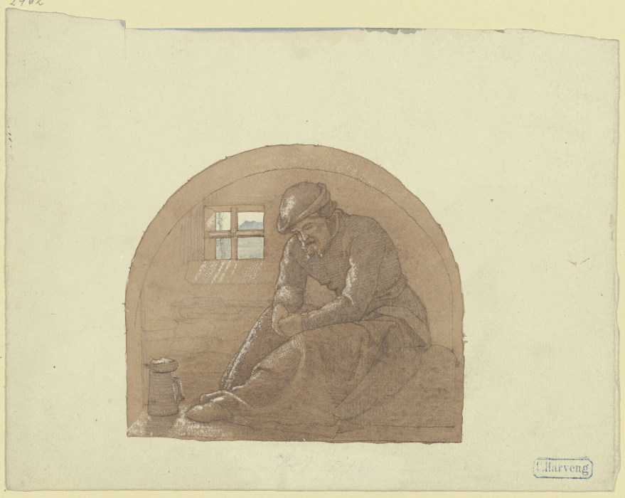 Old man in prison from Karl Friedrich Harveng