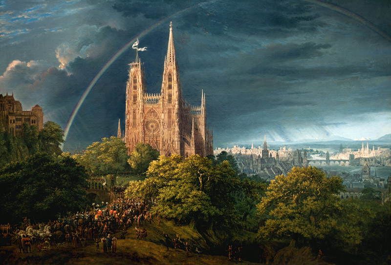 Cathedral (town at the river) from Karl Friedrich Schinkel