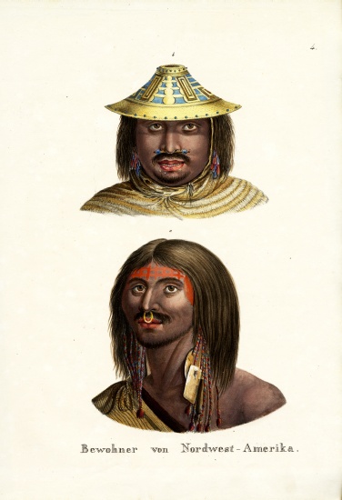 North American Northwest Coast Indians from Karl Joseph Brodtmann