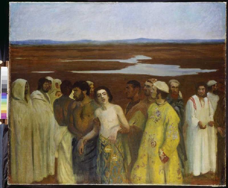 Joseph is sold by his brothers to Egypt from Károly Ferenczy