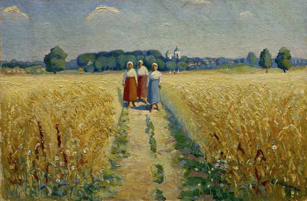 K.Malevich, Three women on a path from Kazimir Severinovich Malewitsch
