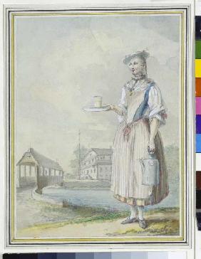 Young woman in Zuger dress.