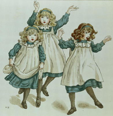 The Strains of Polly Flinders, from 'April Baby's Book of Tunes' 1900 from Kate Greenaway