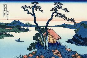 Lake Suwa in the Shinano province (from a Series "36 Views of Mount Fuji")