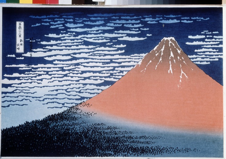 Red Fuji (from a Series "36 Views of Mount Fuji") from Katsushika Hokusai