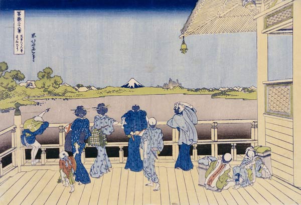 Sazai Hall Of Five-Hundred-Rakan Temple from Katsushika Hokusai
